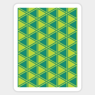 Shades of Green Triangles Seamless Pattern 005#002 Sticker